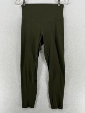 LULULEMON Leggings 6 Align Pant II 25" High Rise Yoga Performance Olive Green
